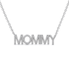 Diamond Pave Mommy Statement Necklace