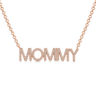 Diamond Pave Mommy Statement Necklace