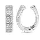 3-Row Micro Pave Diamond Cuff Earring
