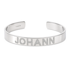 Personalized Name Diamond Cuff Bracelet