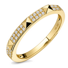 Micro Pave Pyramid Studs Diamond Ring