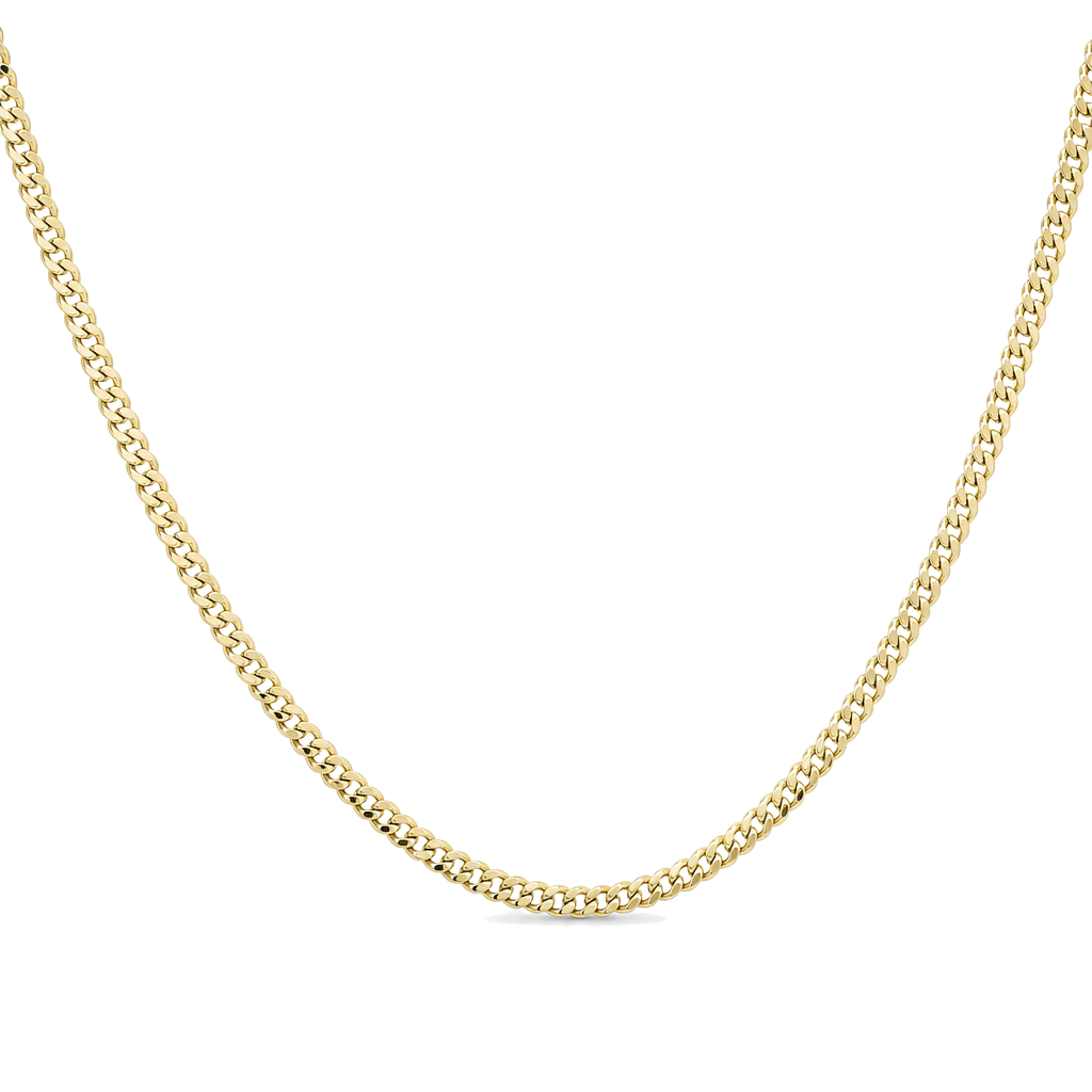 Micro Cuban Link Gold Chain Necklace