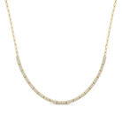 Micro Pave Diamond Bar Cable Link Necklace