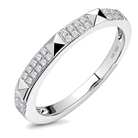 Micro Pave Pyramid Studs Diamond Ring