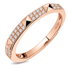 Micro Pave Pyramid Studs Diamond Ring