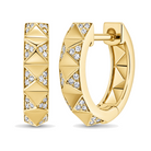 Micro Pave Diamond Pyramid Huggies