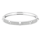 5-Row Diamond Pave Pyramid Stud Bangle, alternate angle