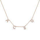 Personalized Diamond Block Station Name Necklace, view 7