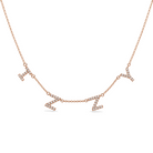 Personalized Diamond Block Station Name Necklace, view 9