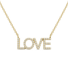 Diamond Pave Love Statement Necklace, diamond, Izakov Fine Jewelry