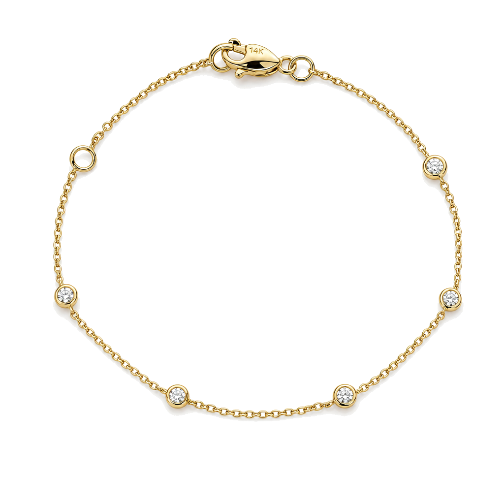 Diamond Bezel Stations Bracelet