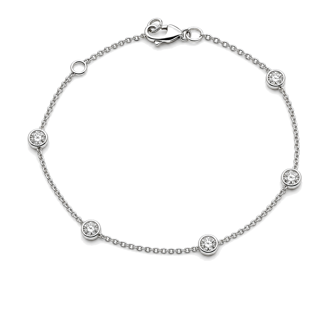 Diamond Bezel Stations Bracelet