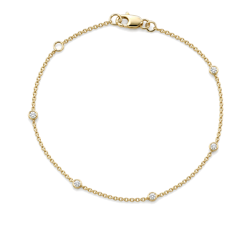 Diamond Bezel Stations Bracelet
