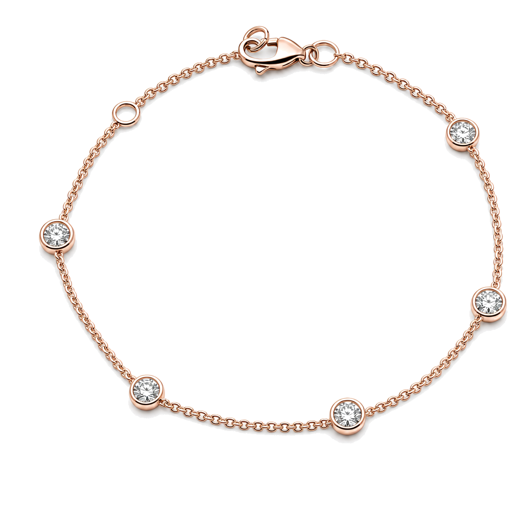Diamond Bezel Stations Bracelet