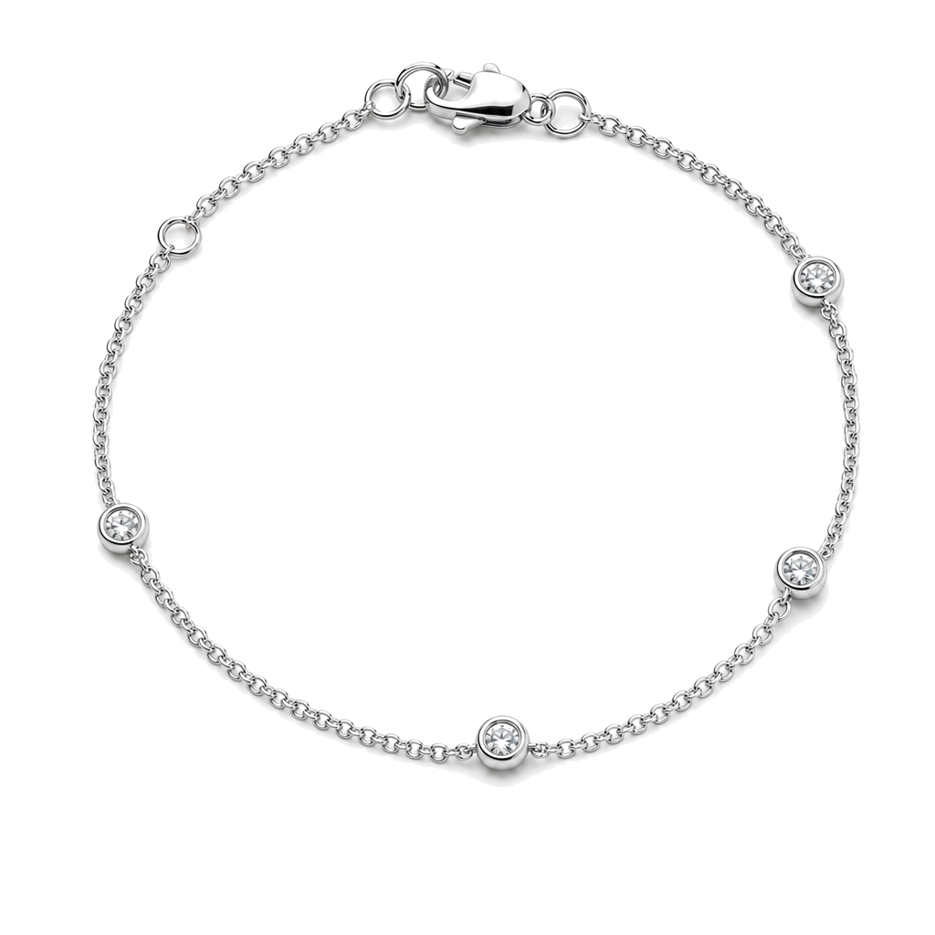 Diamond Bezel Stations Bracelet