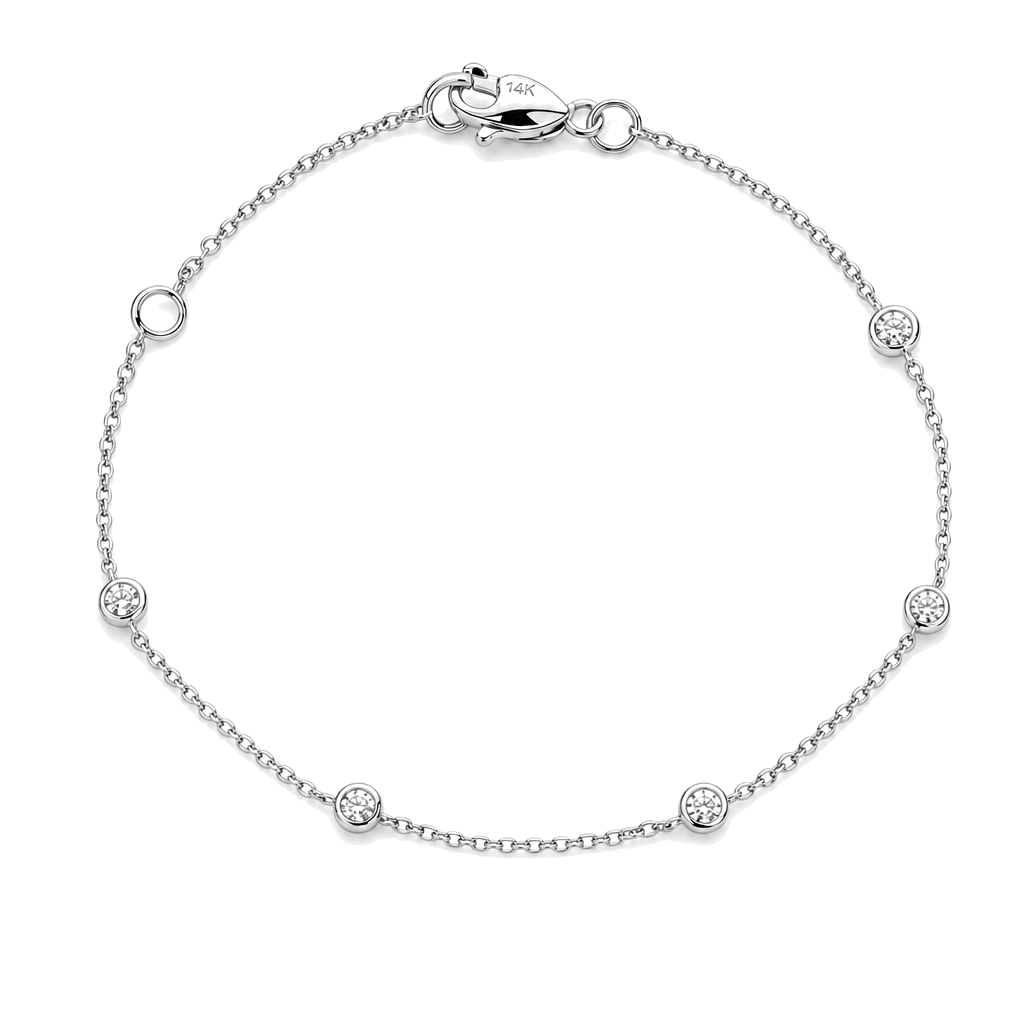 Diamond Bezel Stations Bracelet