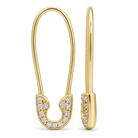 Petite Diamond Safety Pin Earrings