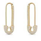 Micro Pave Diamond Large Safety Pin Earrings, diamond, Izakov Fine Jewelry