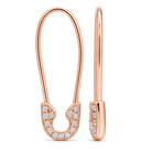 Petite Diamond Safety Pin Earrings