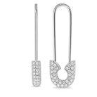 Medium Micro Pave Diamond Safety Pin Earrings
