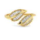 Tropical Leaves Baguette Diamond Ring, diamond, Izakov Fine Jewelry