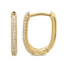 Micro Pave 3-Row Diamond U Huggies