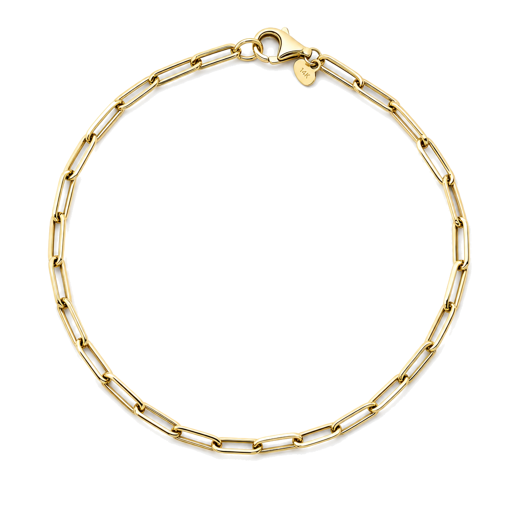 Paper Clip Gold Chain Anklet