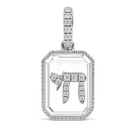 Diamond Chai On Crystal Pendant worn on hand