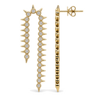 Diamond Bezel Spikes Drop Earrings, diamond, Izakov Fine Jewelry