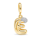 Bubble Letter Diamond Necklace Charm, diamond, Izakov Fine Jewelry