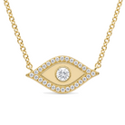 Diamond Halo Evil Eye Necklace