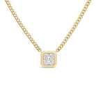 Floating Solitaire Lab-Grown Diamond Bezel Necklace