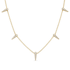 Spike Stations Diamond Necklace, diamond, Izakov Fine Jewelry