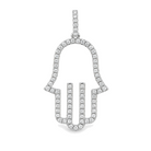 Open Diamond Hamsa Pendant
