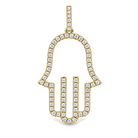Open Diamond Hamsa Pendant