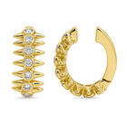 Spike Bezels Diamond Ear Cuff, diamond, Izakov Fine Jewelry