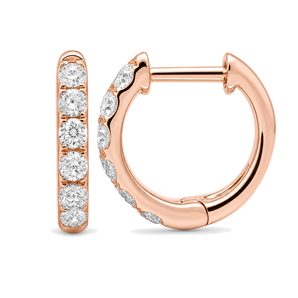 Classic Pave Diamond Huggies