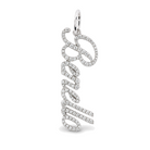 Personalized Script Diamond Nameplate Necklace Charm, diamond, Izakov Fine Jewelry