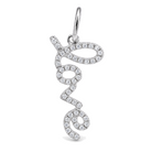 Love Script Diamond Necklace Charm
