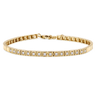 Diamond Accented Square Shaped Tennis Bracelet, diamond, Izakov Fine Jewelry