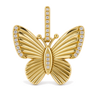Diamond Radiating Butterfly Necklace Charm