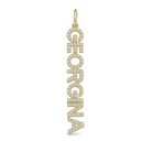 Personalized Diamond Block Nameplate Charm