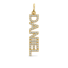 Personalized Diamond Block Nameplate Charm