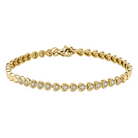 Diamond Accented Heart Shaped Tennis Bracelet