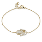 Diamond Evil Eye Hamsa Bracelet