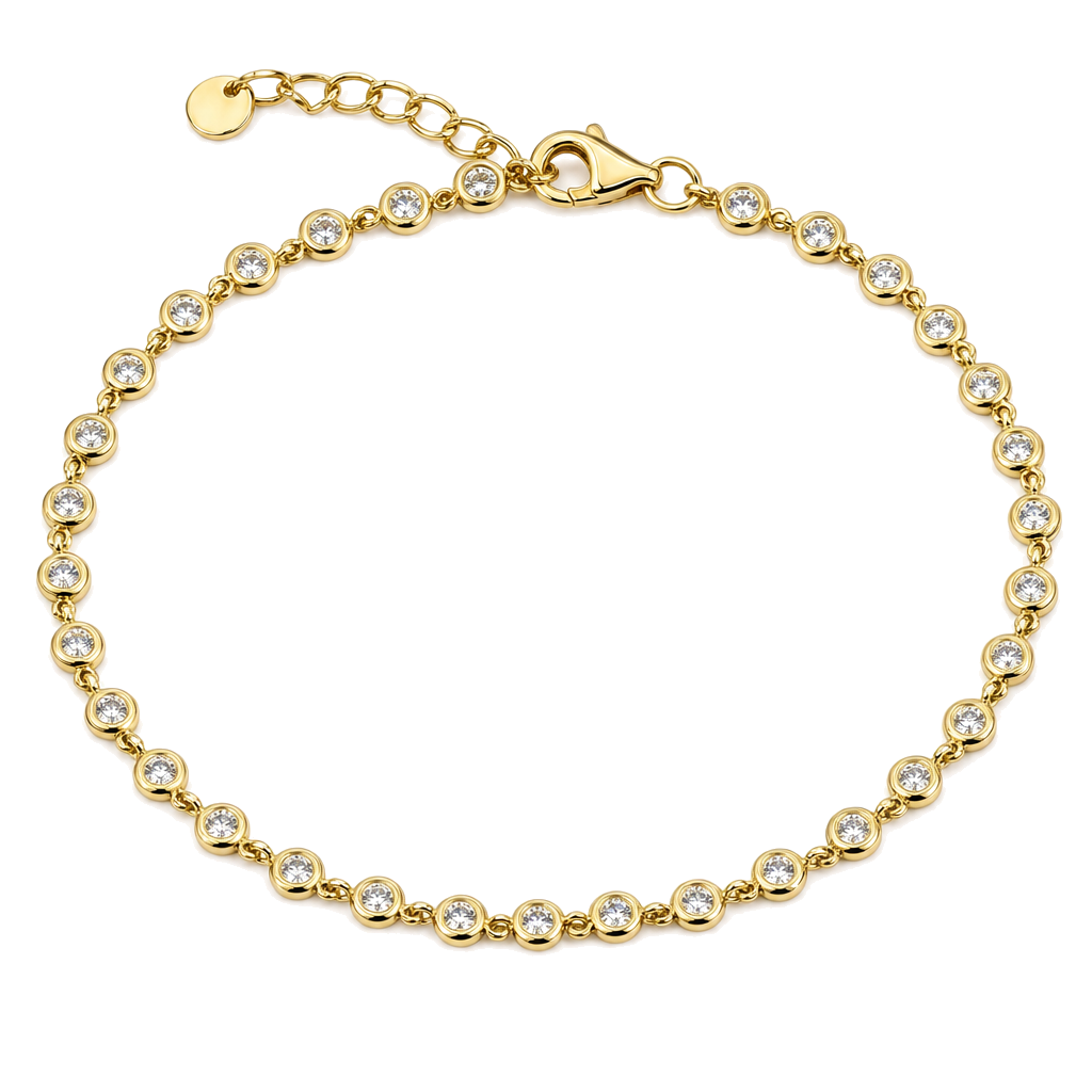 Bezel Set Diamond Bracelet