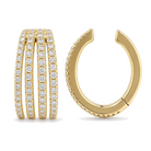4-Row Caged Diamond Cuff Earring