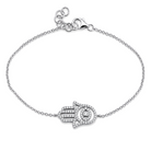 Diamond Evil Eye Hamsa Bracelet