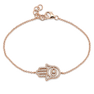 Diamond Evil Eye Hamsa Bracelet