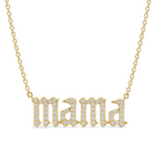 Diamond Pave Gothic Mama Statement Necklace, diamond, Izakov Fine Jewelry
